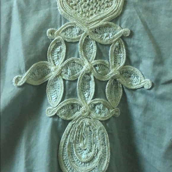 Stunning light blur tunic with white sequins - Picture 2 of 8